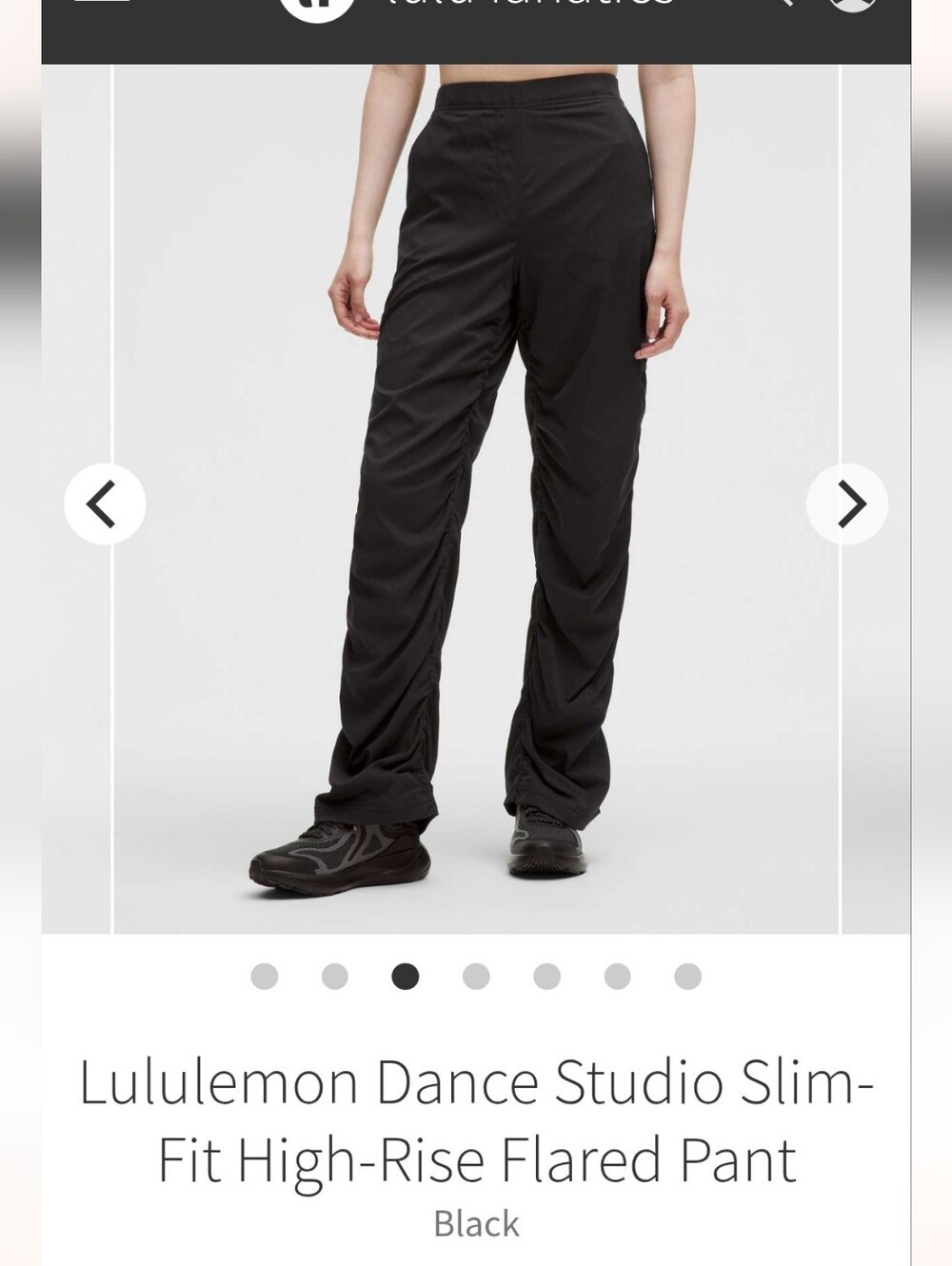 NWT lululemon Dance Studio Slim Fit Black High-Rise Flared Pants Sz XXS(Sz2)
